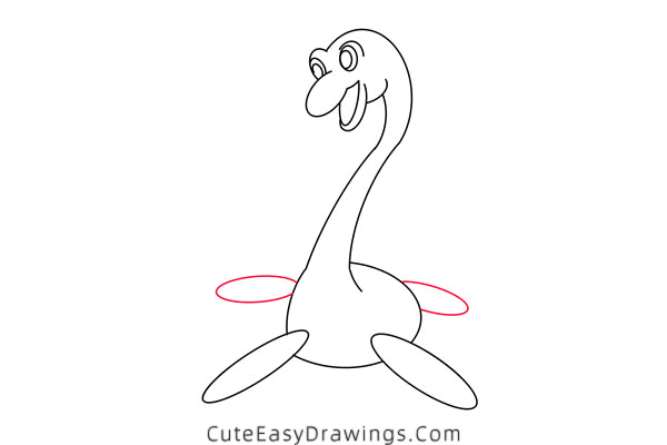 how to draw a plesiosaur - www.cuteeasydrawings.com