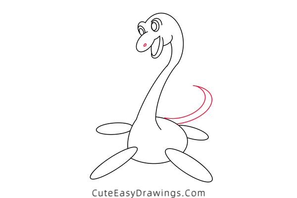 how to draw a plesiosaur - www.cuteeasydrawings.com