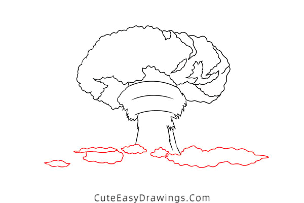 how to draw a mushroom cloud - www.cuteeasydrawings.com