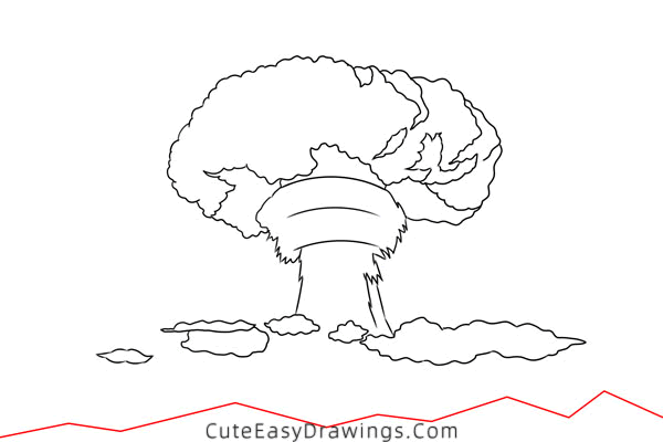 how to draw a mushroom cloud - www.cuteeasydrawings.com