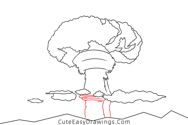 how to draw a mushroom cloud - www.cuteeasydrawings.com