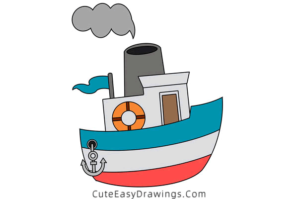 how to draw a ship - www.cuteeasydrawings.com