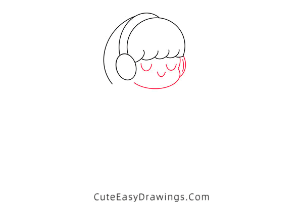 how to draw a girl in autumn - www.cuteeasydrawings.com