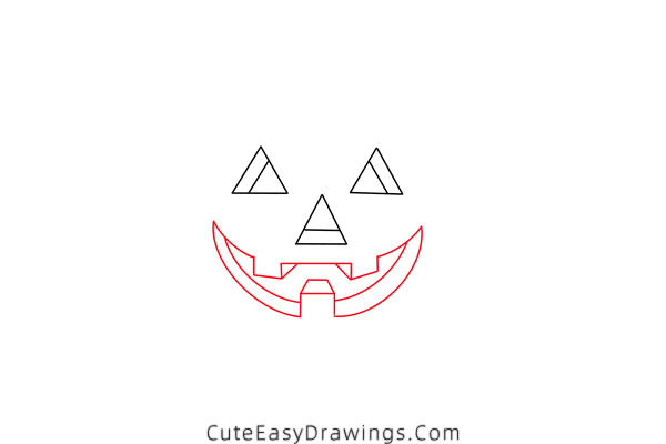 how to draw a jack-o-lantern - www.cuteeasydrawings.com