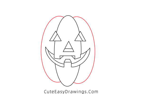 how to draw a jack-o-lantern - www.cuteeasydrawings.com