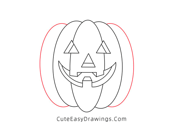 how to draw a jack-o-lantern - www.cuteeasydrawings.com