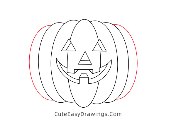 how to draw a jack-o-lantern - www.cuteeasydrawings.com