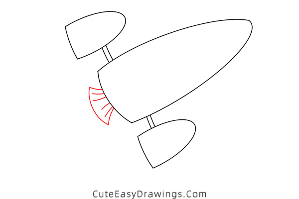 how to draw a spaceship - www.cuteeasydrawings.com