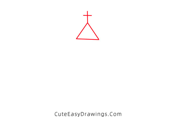 how to draw a church easy - www.cuteeasydrawings.com