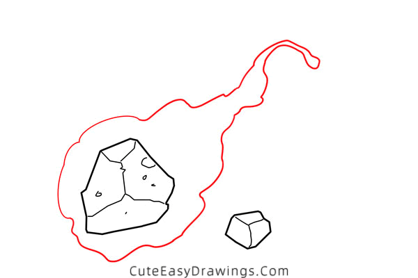 how to draw a meteor - www.cuteeasydrawings.com