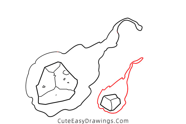 how to draw a meteor - www.cuteeasydrawings.com