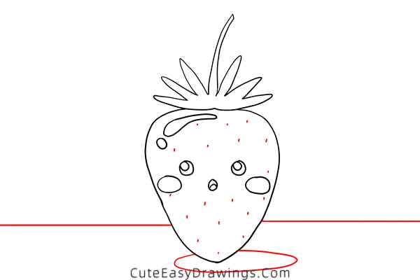 how to draw a cartoon strawberry - www.cuteeasydrawings.com