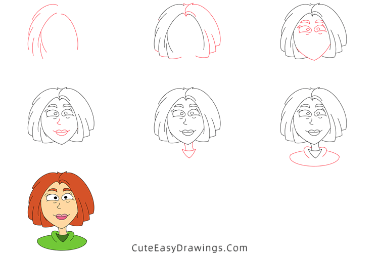 how to draw a woman