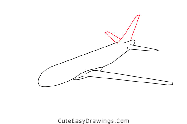 how to draw an airplane - www.cuteeasydrawings.com