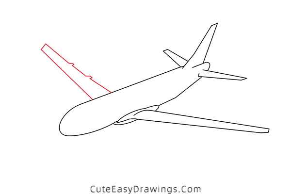 how to draw an airplane - www.cuteeasydrawings.com