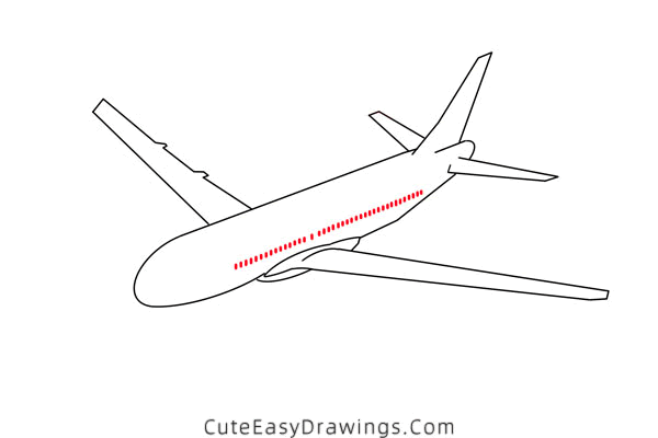 how to draw an airplane - www.cuteeasydrawings.com