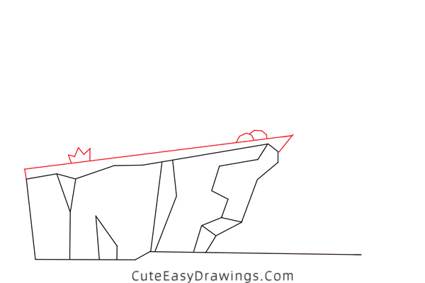 how to draw a cliff - www.cuteeasydrawings.com