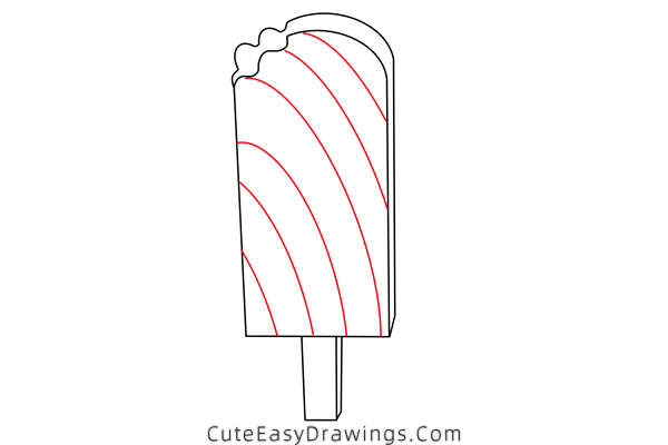 how to draw a rainbow popsicle - www.cuteeasydrawings.com