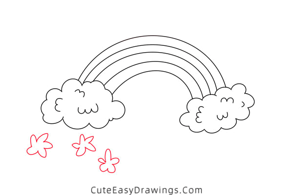 how to draw a rainbow - www.cuteeasydrawings.com