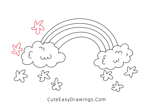 how to draw a rainbow - www.cuteeasydrawings.com