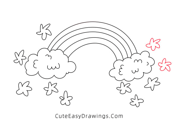 how to draw a rainbow - www.cuteeasydrawings.com