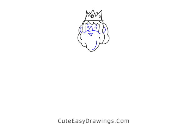 how to draw an old king - www.cuteeasydrawings.com