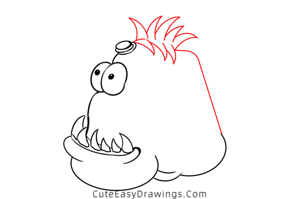 how to draw an anglerfish - www.cuteeasydrawings.com