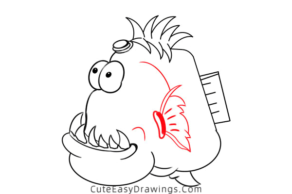 how to draw an anglerfish - www.cuteeasydrawings.com