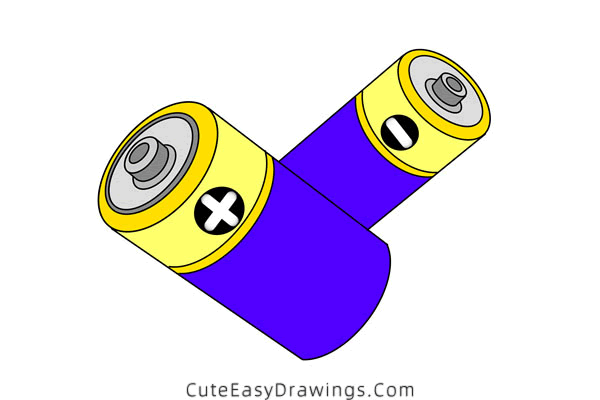 how to draw a battery - www.cuteeasydrawings.com