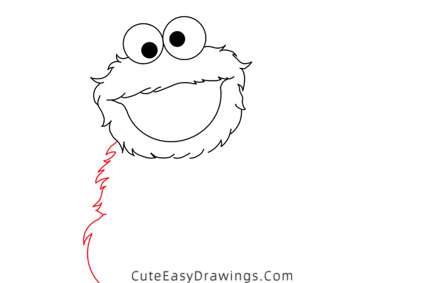 how to draw cookie monster - www.cuteeasydrawings.com