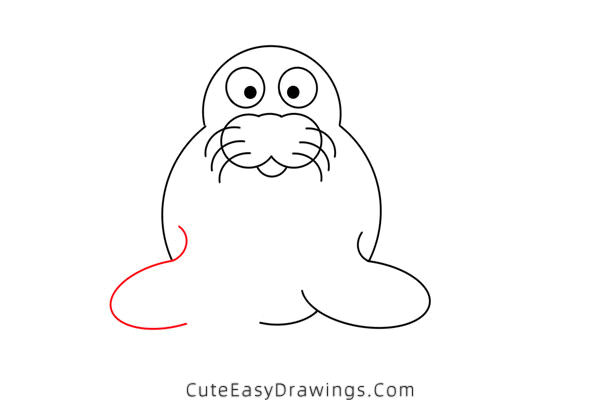 how to draw a sea lion with a ball - www.cuteeasydrawings.com