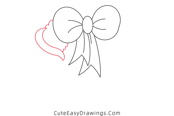 how to draw a christmas wreath - www.cuteeasydrawings.com