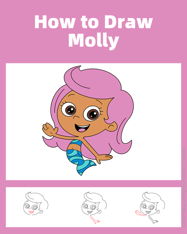 how to draw molly - www.cuteeasydrawings.com