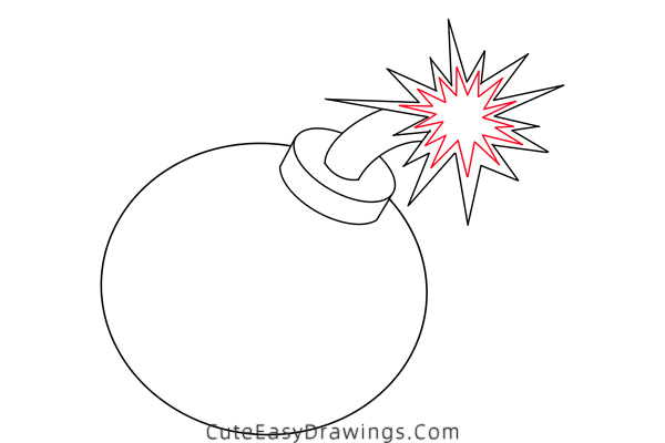 how to draw a bomb - www.cuteeasydrawings.com