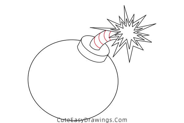 how to draw a bomb - www.cuteeasydrawings.com