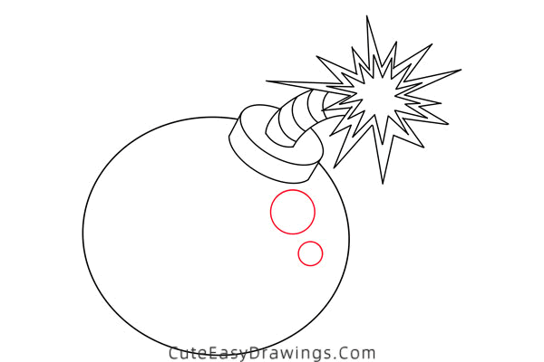 how to draw a bomb - www.cuteeasydrawings.com