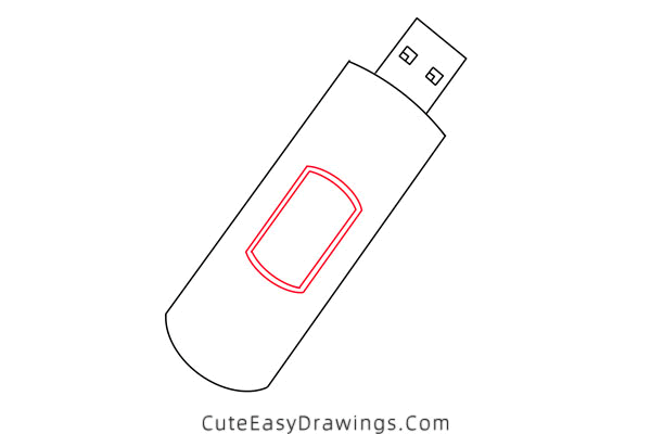 how to draw a usb flash drive - www.cuteeasydrawings.com