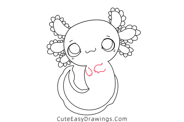 how to draw a salamander - www.cuteeasydrawings.com