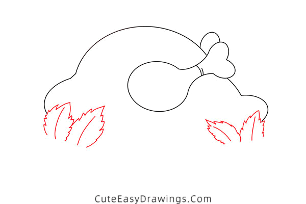 how to draw a roast turkey - www.cuteeasydrawings.com