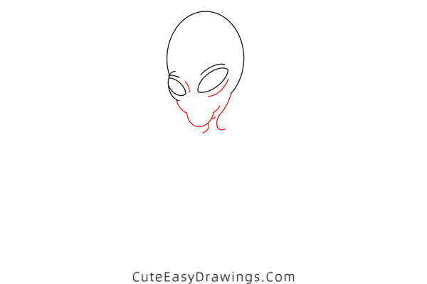 how to draw an alien - www.cuteeasydrawings.com