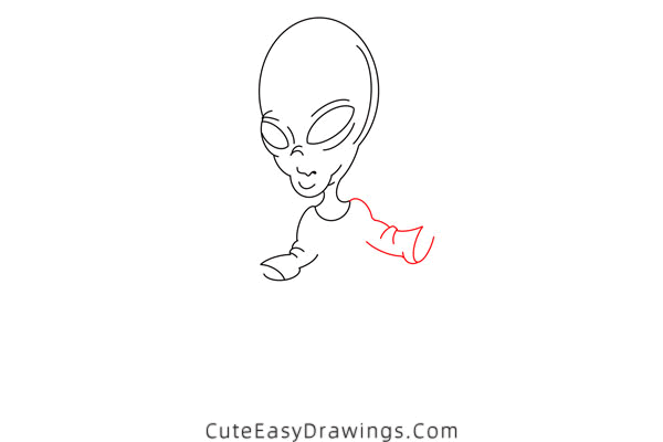 how to draw an alien - www.cuteeasydrawings.com