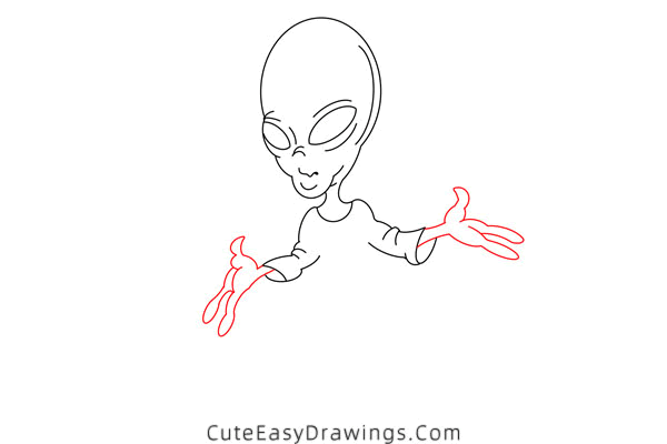 how to draw an alien - www.cuteeasydrawings.com