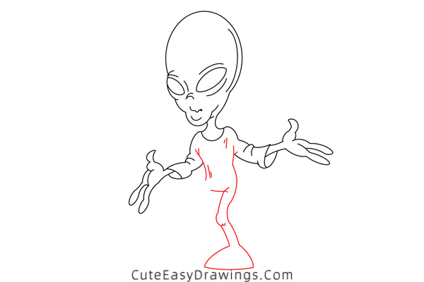 how to draw an alien - www.cuteeasydrawings.com