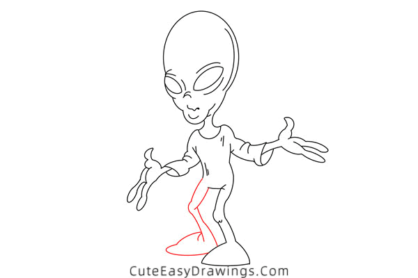 how to draw an alien - www.cuteeasydrawings.com