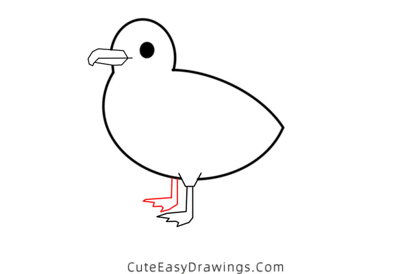 how to draw a seagull - www.cuteeasydrawings.com