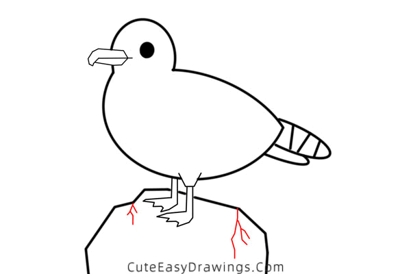 how to draw a seagull - www.cuteeasydrawings.com