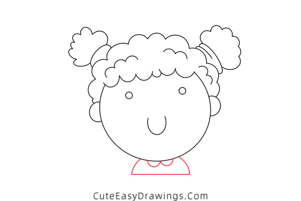 how to draw an african american girl - www.cuteeasydrawings.com