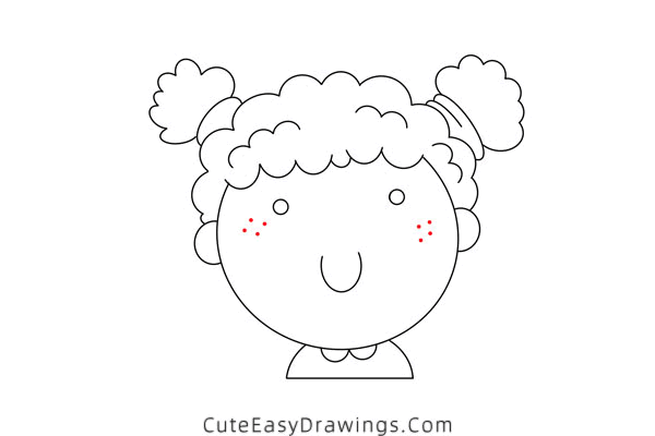 how to draw an african american girl - www.cuteeasydrawings.com