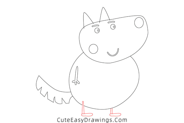 how to draw mr wolf - www.cuteeasydrawings.com