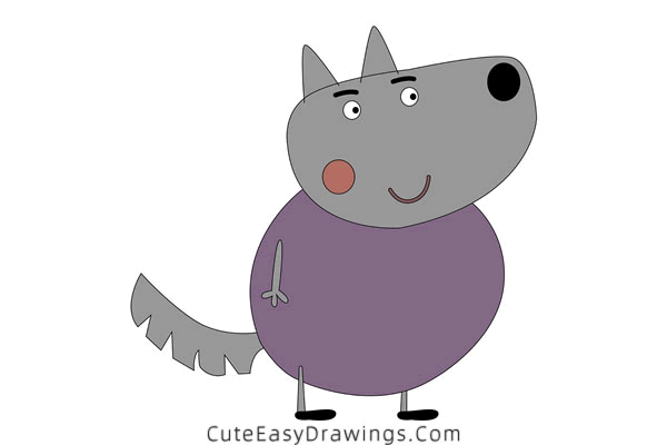 how to draw mr wolf - www.cuteeasydrawings.com